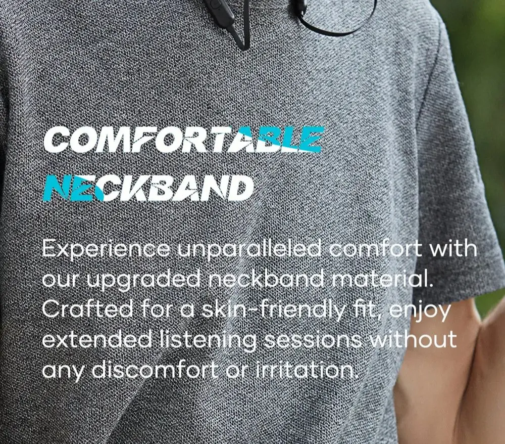 Picture of Wavefun Flex Pro Ultimate Quick Charging Bluetooth Earphone V5.3 Wireless Headphones Neckband Stereo Earbuds TWS Mode with Mic