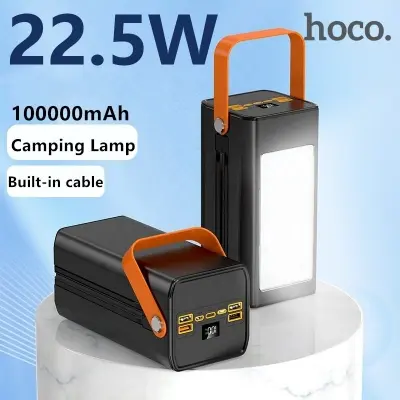 Picture of Hoco MMJ-21 Action 22.5W Fully Compatible 100000mAh Ultra Big Capacity Power Bank - Black