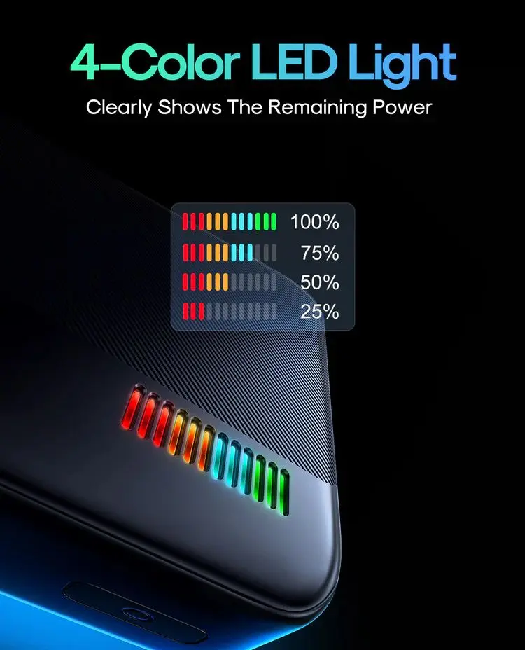 Picture of Joyroom JR-T017 12W fast Charging Dazzling Series 20000mAh Power Bank - Black