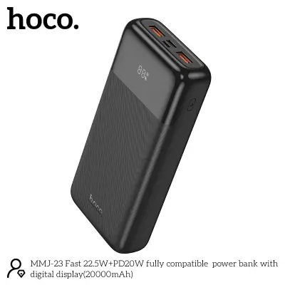 Picture of Hoco MMJ23 22.5W Fast Charging 20000mAh Power Bank - Black