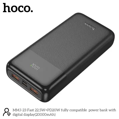 Picture of Hoco MMJ23 22.5W Fast Charging 20000mAh Power Bank - Black