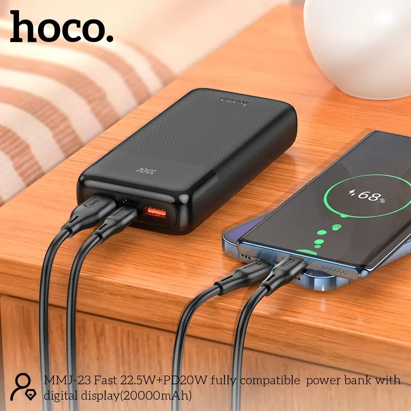 Picture of Hoco MMJ23 22.5W Fast Charging 20000mAh Power Bank - Black