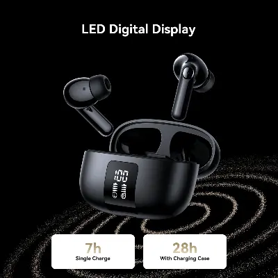 Picture of JOYROOM JR-FN3 ANC+ENC Active Noise Cancelling Wireless Earbuds - Black