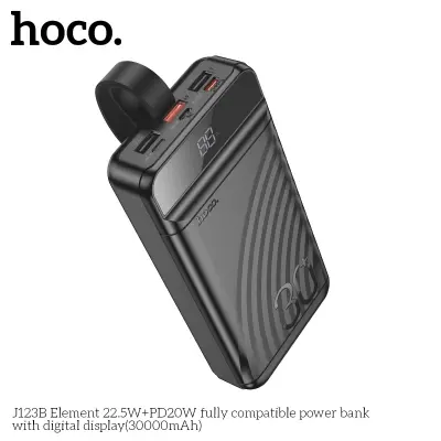 Picture of HOCO MMJ-26 Element 22.5W+PD20W Digital Display Fast Charging 30000mAh Big Capacity Power Bank - Black