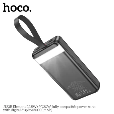 Picture of HOCO MMJ-26 Element 22.5W+PD20W Digital Display Fast Charging 30000mAh Big Capacity Power Bank - Black