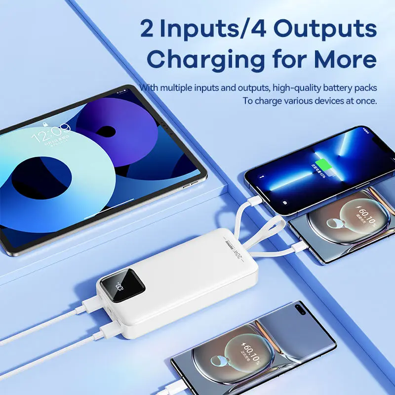 Picture of Remax RPP-550 22.5W Type-C Fast Charge 30000mAh Larger Capacity Outdoor Travel Charger Powerbank With LED Lighting