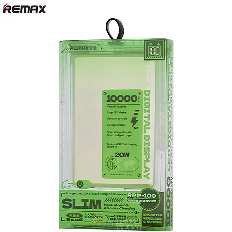 Picture of REMAX RPP-109 20W Ultra-Slim Metal Magnatic Wireless 10000mAh Power Bank