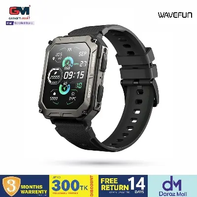 Picture of Wavefun Wave 50 Smart Watch for Men 1.83'' Fitness Rugged Smartwatch IP68 Ultra Waterproof Outdoor BT Call