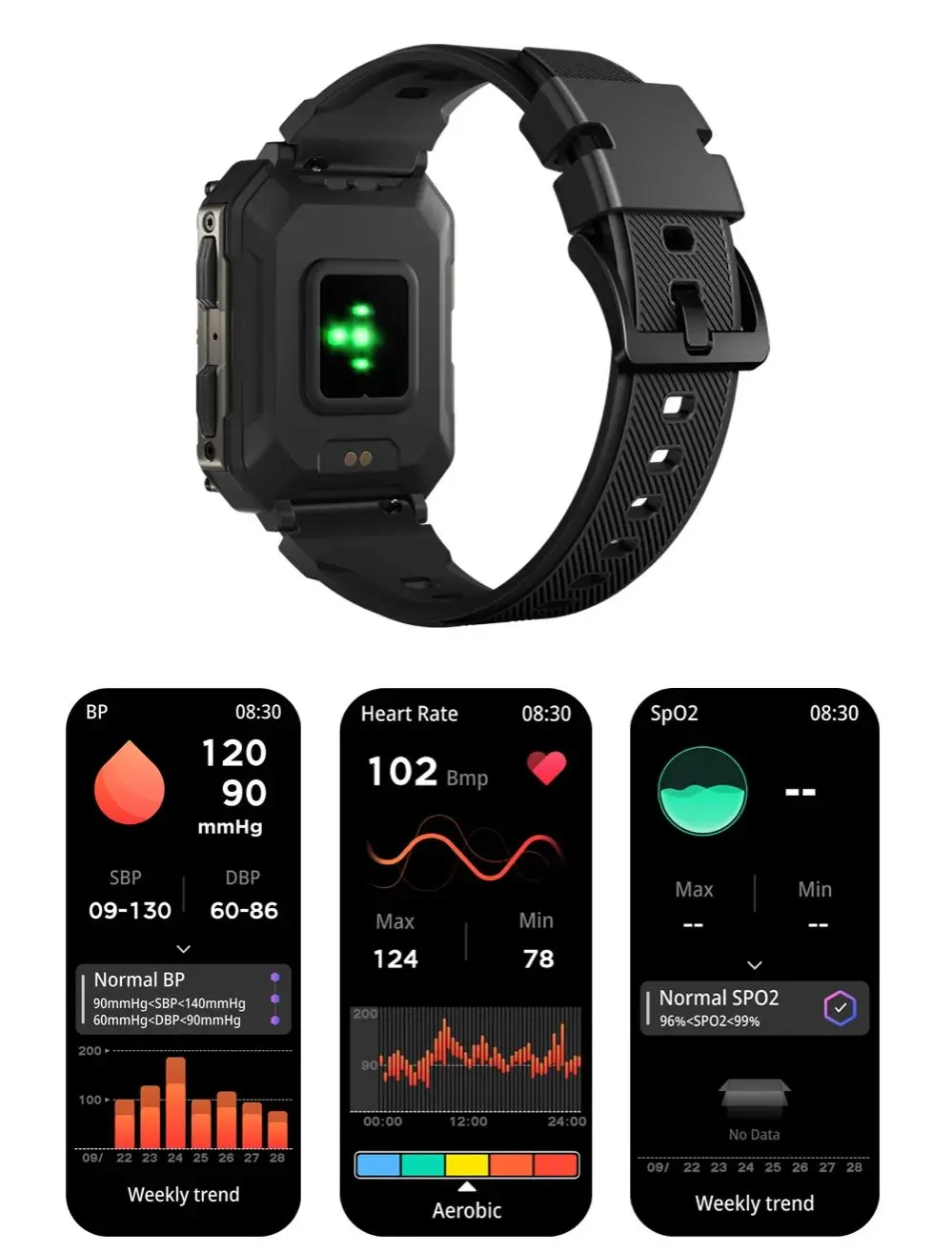 Picture of Wavefun Wave 50 Smart Watch for Men 1.83'' Fitness Rugged Smartwatch IP68 Ultra Waterproof Outdoor BT Call