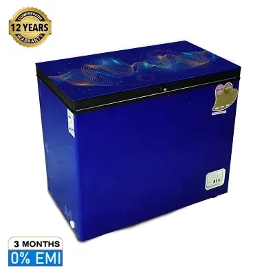 Picture of VISION Glass Door Chest Freezer RE-250 Liter Blue Points Curve