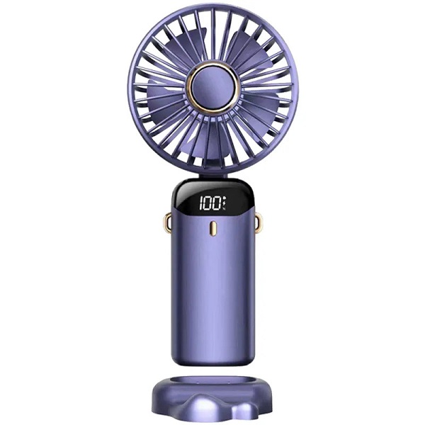 Picture of Portable Personal Fan – 5000mAh Rechargeable Battery, 5 Speed Settings with LED Display, 90° Adjustable 