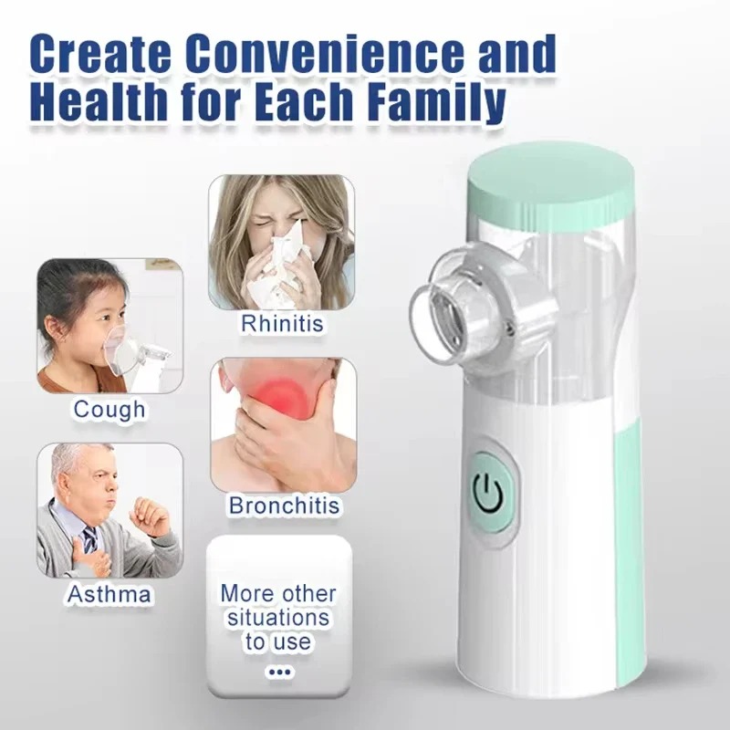 Picture of Mini Mesh Nebulizer Portable Handheld Effective Respiratory Solution For Kids & Adults Or Infants 