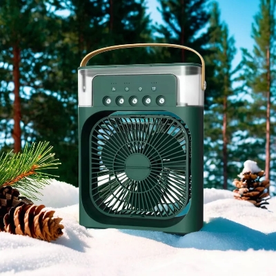 Picture of Portable Fan Air Conditioners USB Electric Fan LED Night Light Water Mist Fun 3 In 1 Air Cooler For Home Multicolor