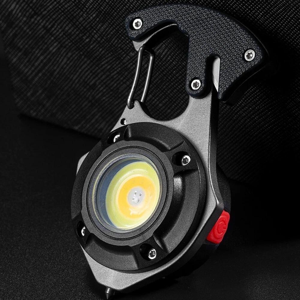Picture of Multi-function LED Keychain Lights USB Charging Mini Screwdriver Hammer Outdoor Camping Lamp Keychain Light Blue New Black