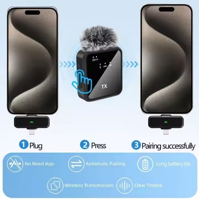 Picture of F15-2 New 2Mic Special Wireless Portable Microphone Reduction Reverb Mobile Phone Live Microphone Multicolor