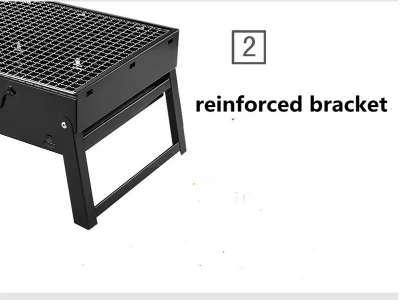 Picture of BAHELS Foldable Portable Charcole BBQ Grill, Stainless Steel Barbecue, Thickening And Stable, for Patio, Indoor, Outdoor Parties Black