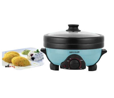 Picture of Novena Multi Cooker Double Pot Multi cooker, Electric Curry Cooker With Double Pot, Removable non-stick pan, Automatic cooking and warming system (3.5 LTR) 1000w Multicolor