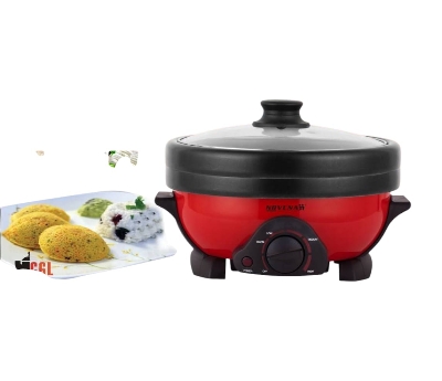 Picture of Novena Multi Cooker Double Pot Multi cooker, Electric Curry Cooker With Double Pot, Removable non-stick pan, Automatic cooking and warming system (5.5 LTR) 1500w Multicolor