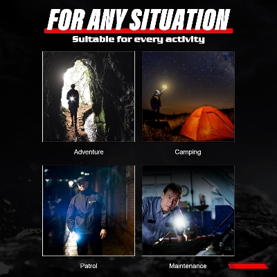Picture of Luteti Flashlights LED High Lumens Rechargeable, 250000 Lumens Super Bright Flash Light, Handheld Flashlight High Powered, Powerful Tactical Flashlight Waterproof for Emergency Camping Black