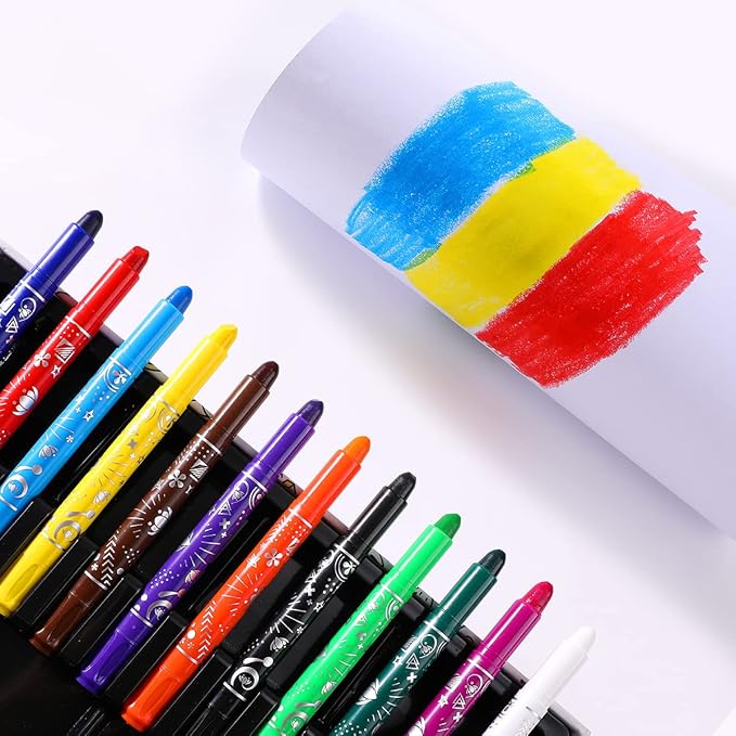 Picture of Art Supplies Set for Kids, 66 Pieces Art Set, Highlight Art Markers, Twistable Silky Crayons, Watercolor Brushes, etc. Painting & Drawing Set Professional Art Kit, Back to School Gifts for Kids Multicolor