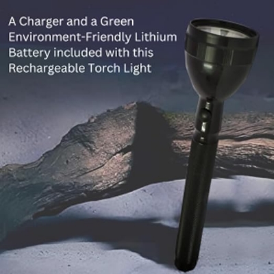 Picture of Y Super Metal  Rechargeable High Power Torch Flashlight for Outdoor and Everyday Purpose (Black) Black