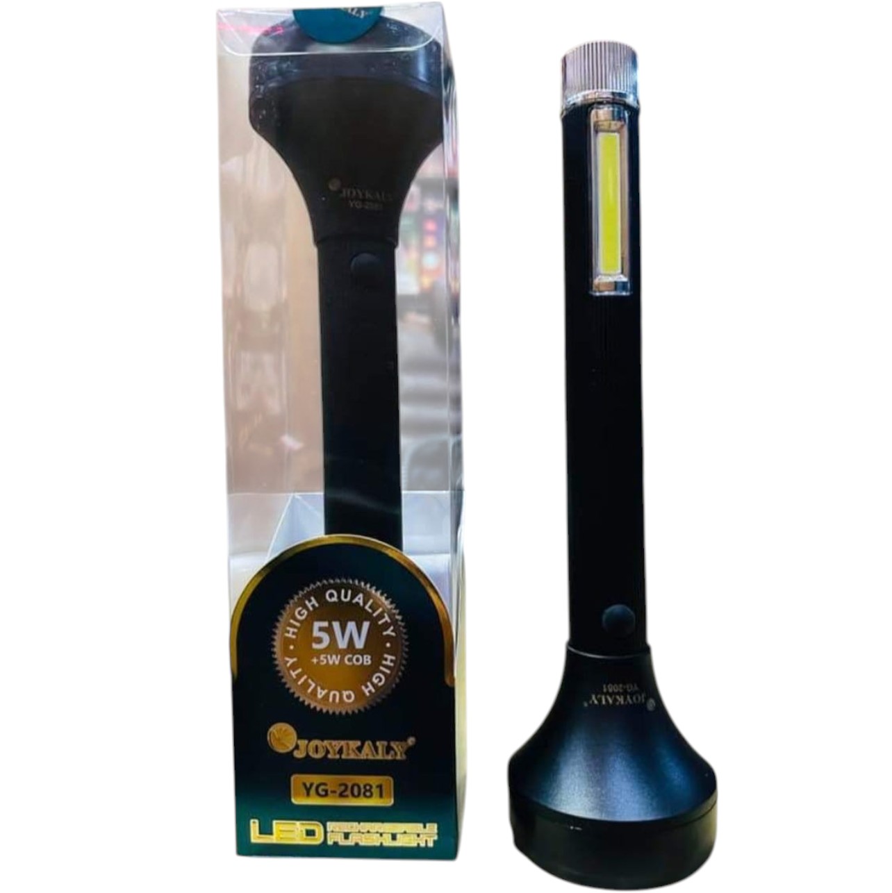 Picture of JY 2080 5W High Quality Portable Rechargeable Ultra Bright Flashlight Black