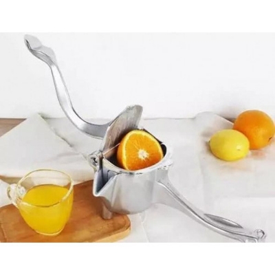 Picture of Aluminium Metal Fruit Press Manual Hand Press Juicer Manual Juicer Hand Juice Press Squeezer Machine Fruit Juicer Extractor Kitchen Fruit Press Tool Silver