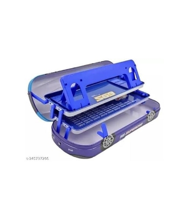 Picture of Createamity Car Shape Pencil Box with Book Reading Stand and Three Level of Storage Inside| Pencil Box| Metal Pencil Box Art Metal Pencil Box Multicolor