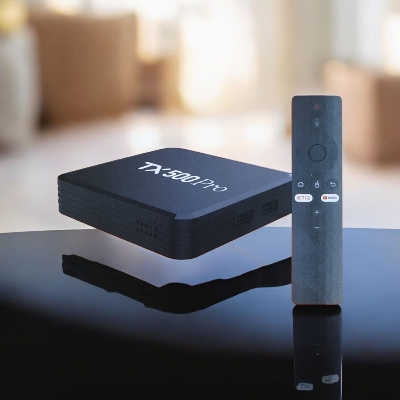 Picture of Android Tv box TX500 Pro 14k ULTRA HD 16GB ram 256 GB Storage Android 16 Available with wifi or bluetooth without display Android TV 24 Black