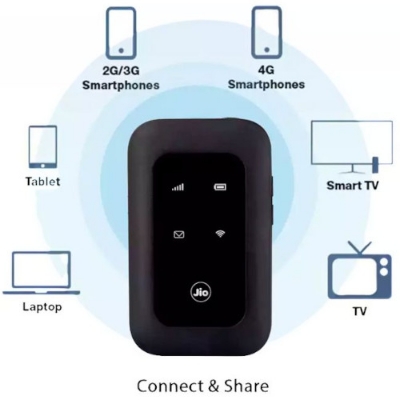 Picture of High Quality And Advanced Jio WD680+ LTE-Advanced Mobile Wi-Fi Hotspot Black