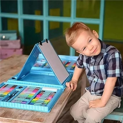 Picture of TOMMYHOME Drawing Kit 208PCS Deluxe Colouring Art Set for Kids 6-12 Drawing & Painting Set with Watercolour Drawing Colouring Pencils for Children Kid Girls Boys Multicolor