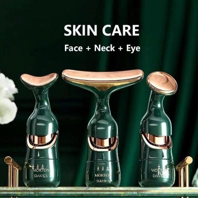 Picture of 3 in 1 Anti Wrinkles Face Neck Eyes Massager,Vibration Facial Massager for Skin Care,Face Sculpting Tool Multifunctional Neck Face Massager Beauty Device 