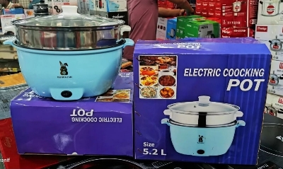 Picture of Big Multi Cooker Runbaisen 5.2 L Electric Pot 1200 Watt marbel Cooting 1-5 People Cooking Easily Smart Pen Multicolor