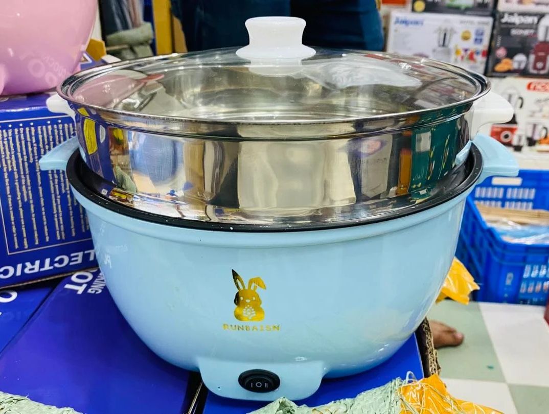 Picture of Big Multi Cooker Runbaisen 5.2 L Electric Pot 1200 Watt marbel Cooting 1-5 People Cooking Easily Smart Pen Multicolor