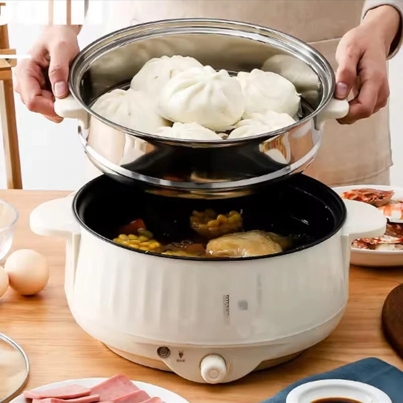 Picture of Prestige Electric Multicooker Multifunctional Rice Cooker Frying Pan Non-stick Cookware Multi Soup Hotpot for Kitchen 5.2 L White