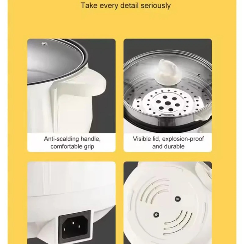 Picture of Prestige Electric Multicooker Multifunctional Rice Cooker Frying Pan Non-stick Cookware Multi Soup Hotpot for Kitchen 5.2 L White