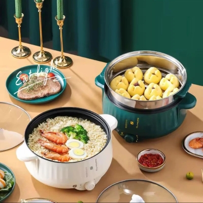 Picture of Prestige Electric Multicooker Multifunctional Rice Cooker Frying Pan Non-stick Cookware Multi Soup Hotpot for Kitchen 5.2 L White