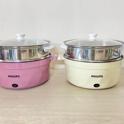 Picture of PHILIPS Electric Multicooker Multifunctional Rice Cooker Frying Pan Non-stick Cookware Multi Soup Hotpot for Kitchen PURPLE Purple