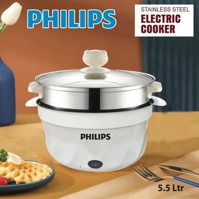 Picture of PHILIPS Electric Multicooker Multifunctional Rice Cooker Frying Pan Non-stick Cookware Multi Soup Hotpot for Kitchen PURPLE Purple