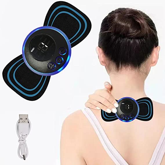 Picture of EMS Mini Massager with 2 Pad ,Muscle Stimulator Full Body Relaxation Pain Relief Black