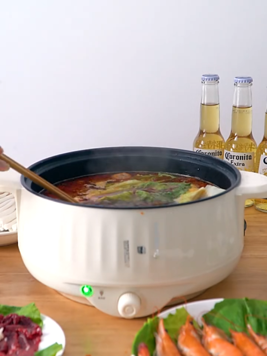 Picture of Prestige Electric Multicooker Multifunctional Rice Cooker Frying Pan Non-stick Cookware Multi Soup Hotpot for Kitchen White