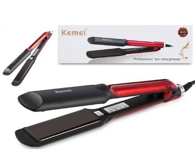 Picture of Kemei KM-531 Professional Hair Straightener - Black and Red Black and Red