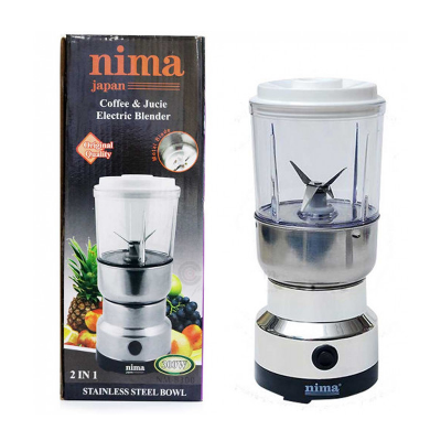 Picture of Nima Electric 2 in 1 Blender and Grinder, High Quality Heavy Duty Blender and Mixer Grinder Silver