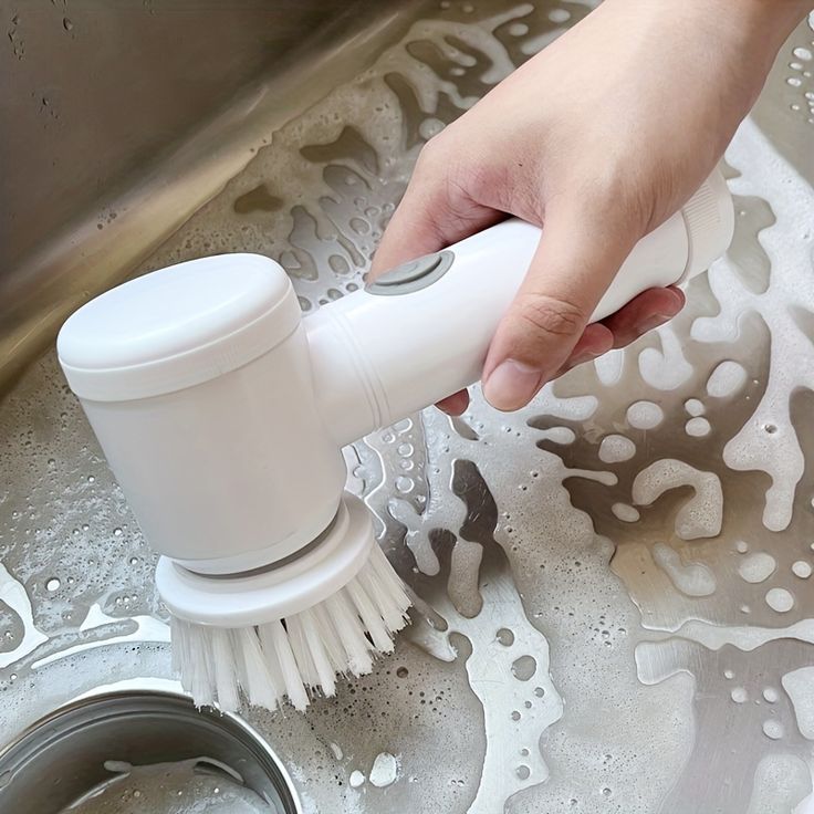 Picture of Electric Cleaning Brush 5 in 1 Magic Brush (FH:172) : Wash Basin/Sink/Wash Basin/Bath & Shower White