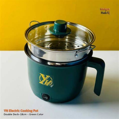 Picture of YN Electric Rice Cooker – Multifunctional Non-Stick Cooking Pot | Mini Electric Cooker for Fast & Easy Cooking Green