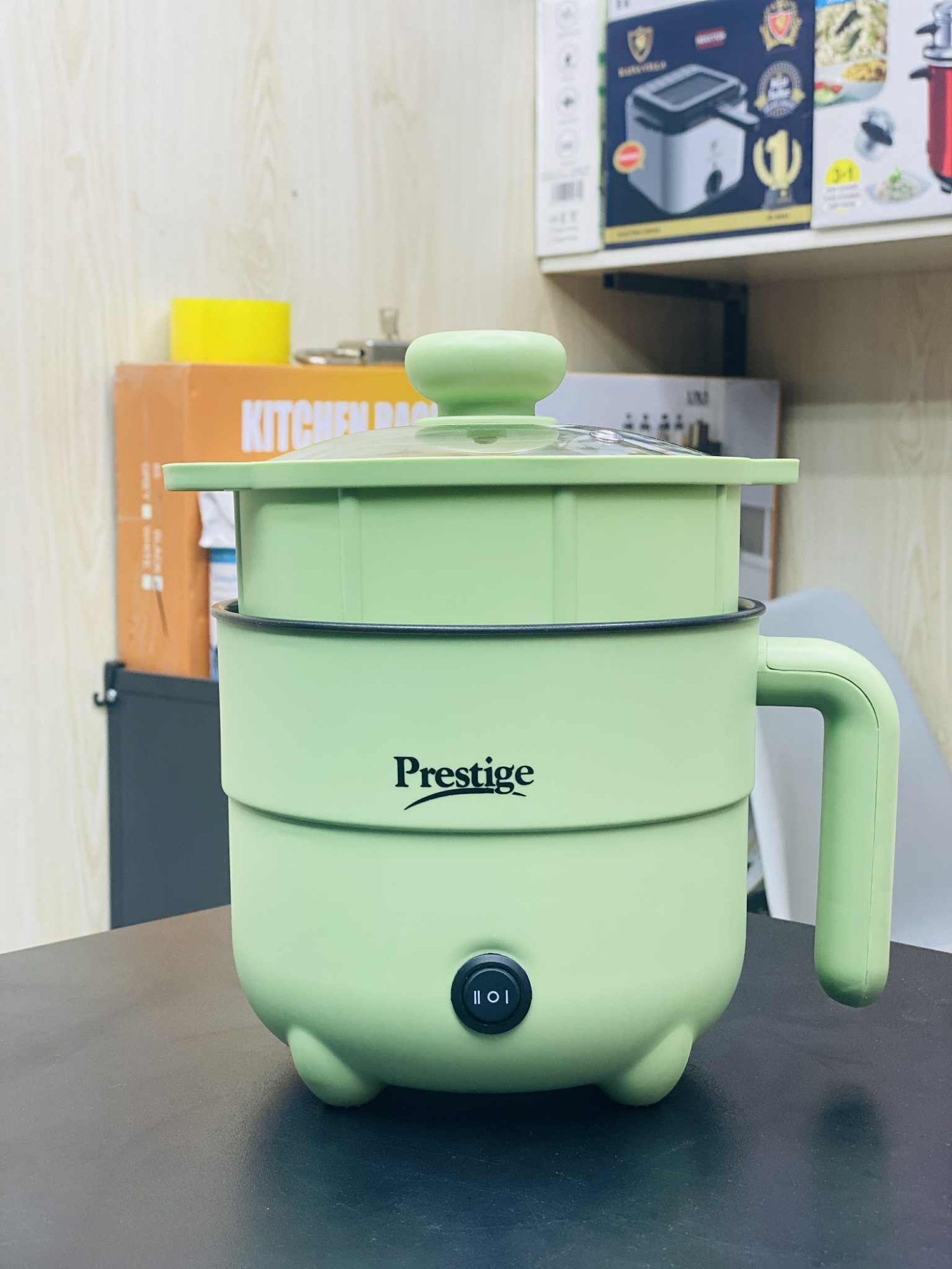 Picture of Prestige Multiperpose cooker with steamer 2.0 L With Spon,Pot Free Multicolor