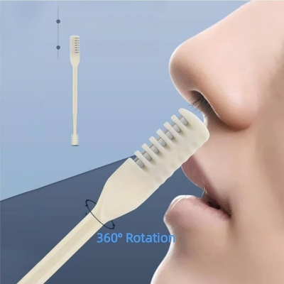 Picture of 3pcs Manual Nose Hair Trimmer Double Head Nostril Cleaning Safety Protected Multicolor