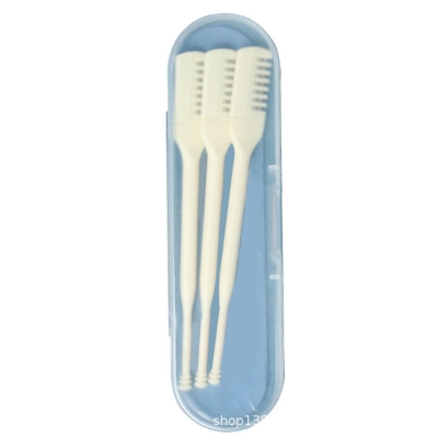 Picture of 3pcs Manual Nose Hair Trimmer Double Head Nostril Cleaning Safety Protected Multicolor