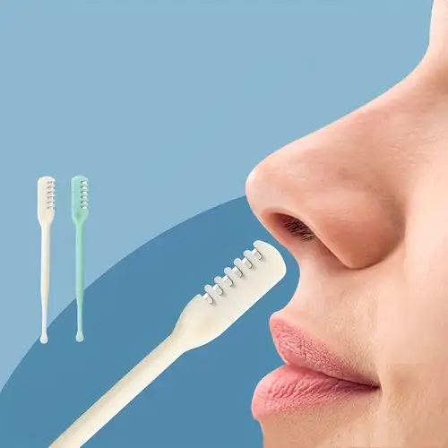 Picture of 3pcs Manual Nose Hair Trimmer Double Head Nostril Cleaning Safety Protected Multicolor