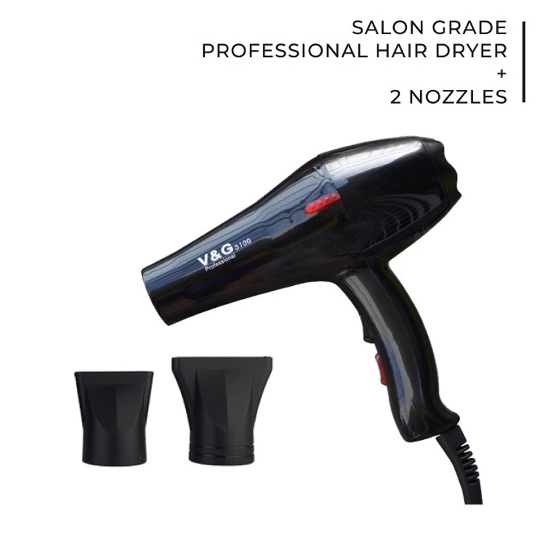 Picture of V&G Professional HAIR DRYER PRO 4300 AC motor | Extra Power 2000w | 2 Heat And 2 Speed Setting | Lightweight Design Black